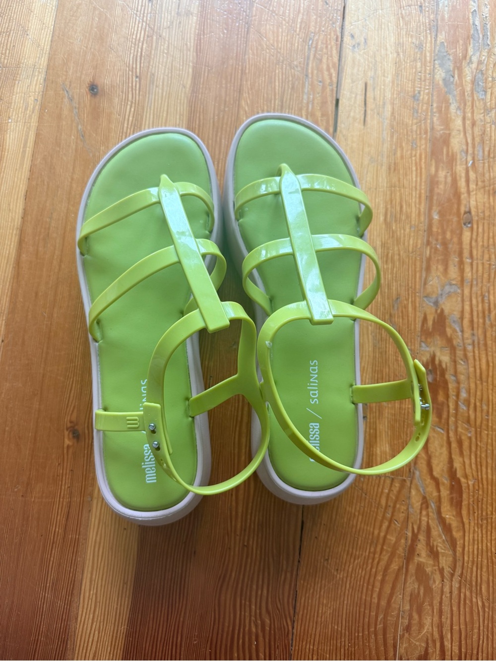 Melissa Bright Lime Green Strappy Sandals